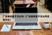 广东麻将属于文化吗（广东麻将属于文化吗还是文化）