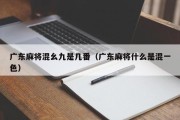 广东麻将混幺九是几番（广东麻将什么是混一色）