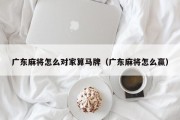 广东麻将怎么对家算马牌（广东麻将怎么赢）