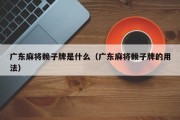 广东麻将赖子牌是什么（广东麻将赖子牌的用法）