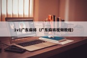 1v1广东麻将（广东麻将视频教程）